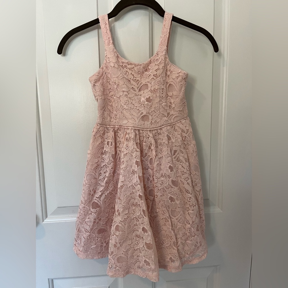 Pink Lace Kids Dress